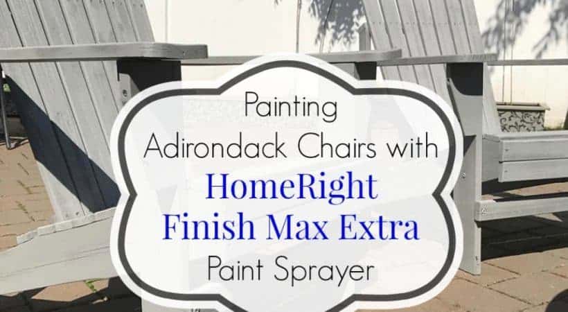 Just the Woods shows how to use the HomeRight Finish Max Extra to paint outdoor Adirondack chairs. The easiest and most affordable paint sprayer.