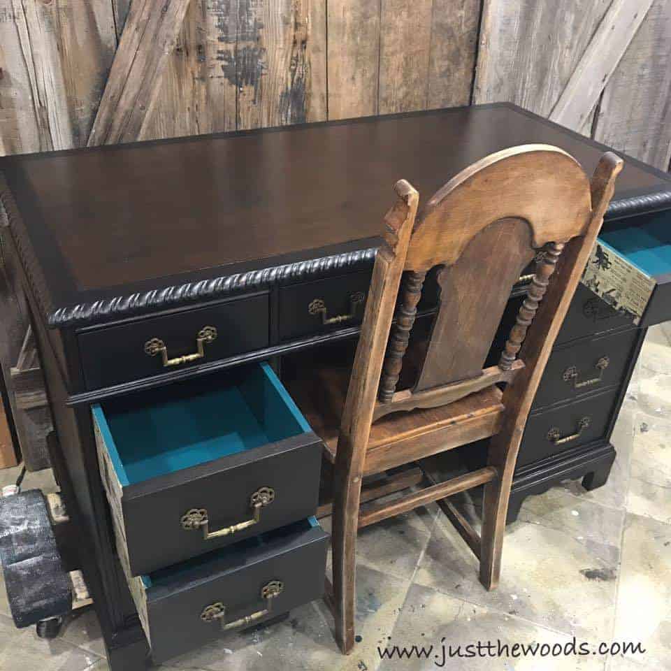 How To Save The Leather Top On A Vintage Desk By Just The Woods