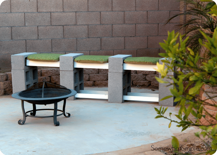 block bench, garden bench, diy bench ideas, diy benches