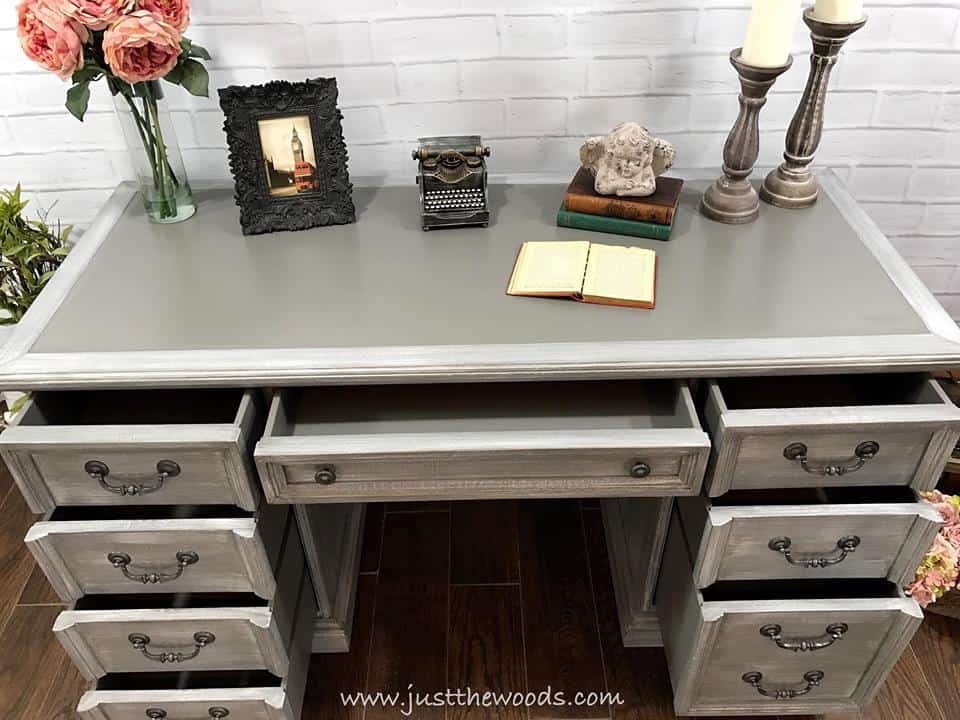 How To Save The Leather Top On A Vintage Desk By Just The Woods