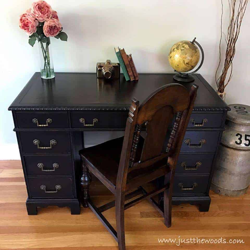 How To Save The Leather Top On A Vintage Desk By Just The Woods