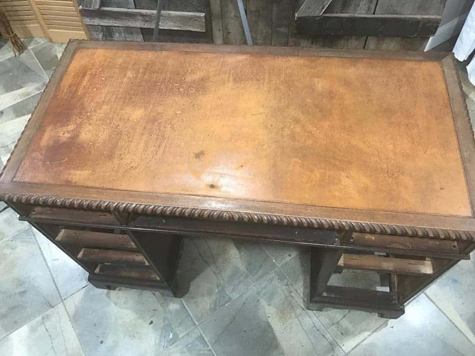 Vintage store leather desk