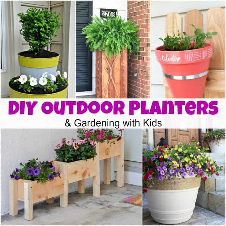 DIY Decorative Outdoor Planters & Gardening with Kids