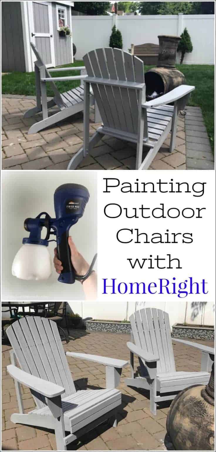 Painting Outdoor Adirondack Chairs with HomeRight Finish Max Extra