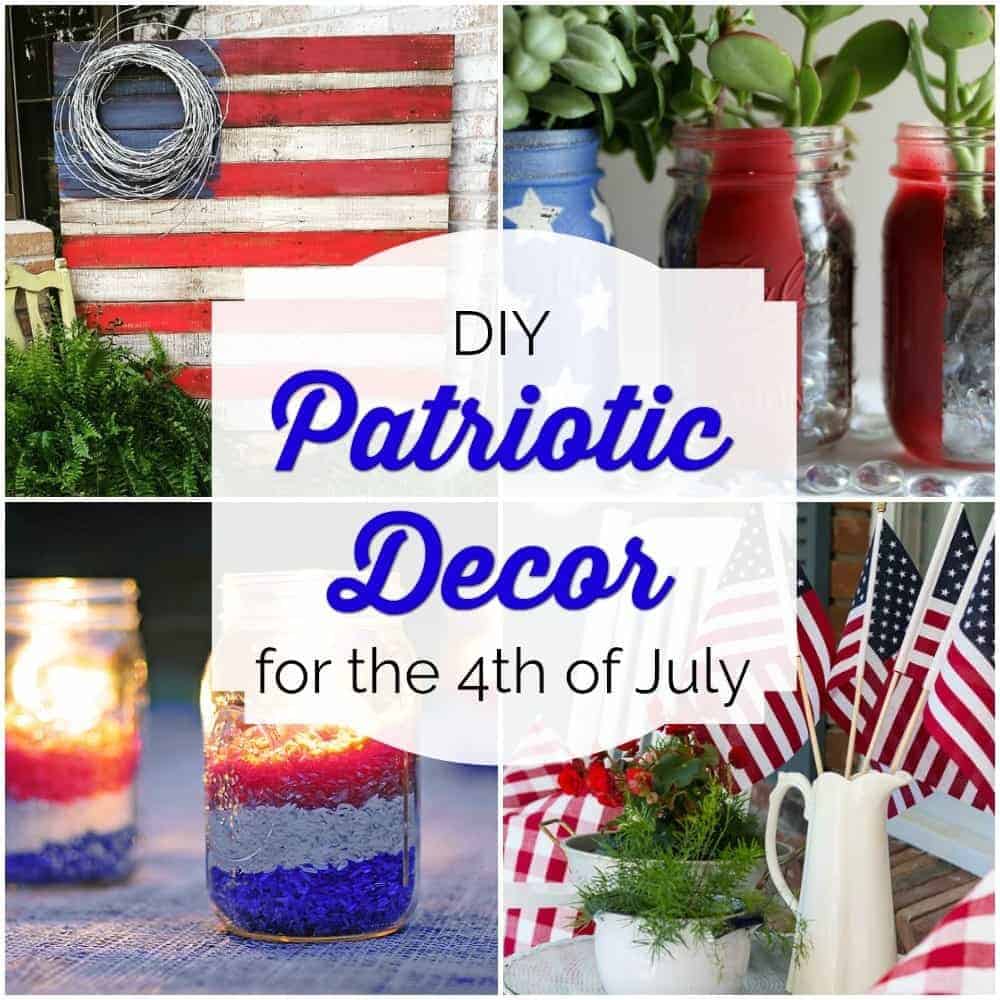 red, white & blue decor