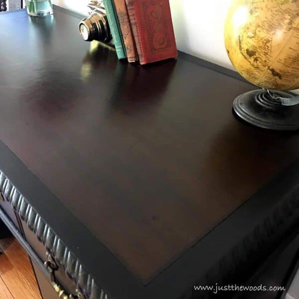 How to Save the Leather Top on a Vintage Desk by Just the Woods
