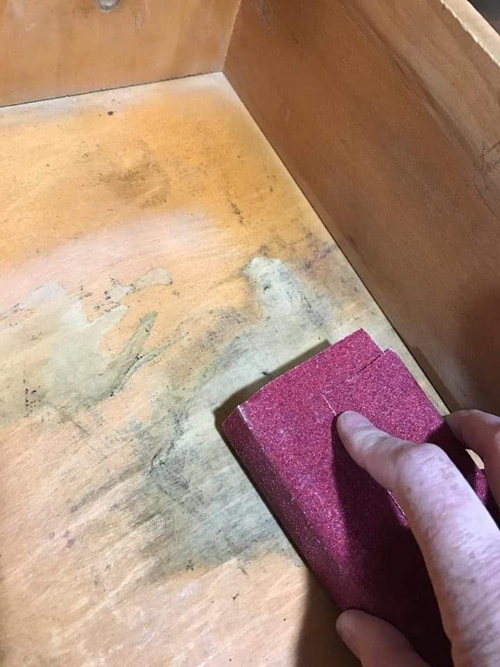 How to Save the Leather Top on a Vintage Desk / cleaning inside of vintage desk drawers