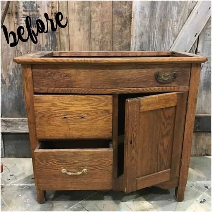 turn of the century washstand, vintage cabinet, staten island, painted furniture, missing hardware