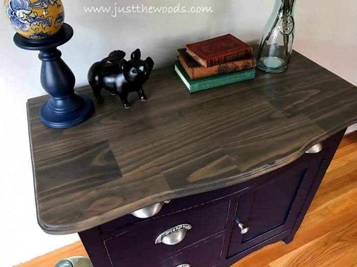 weathered wood table top, painted furniture, eggplant chalk paint