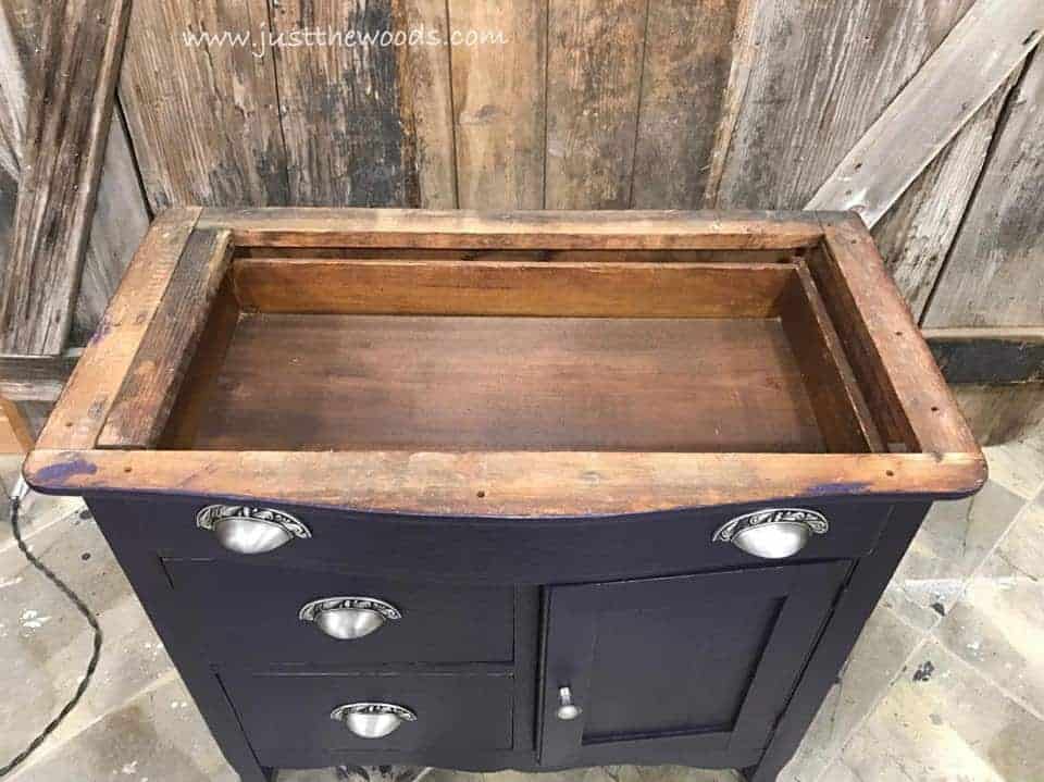 vintage cabinet with no table top, build a top, wooden table top