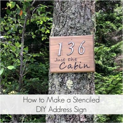 How to Make a Stenciled DIY Address Sign