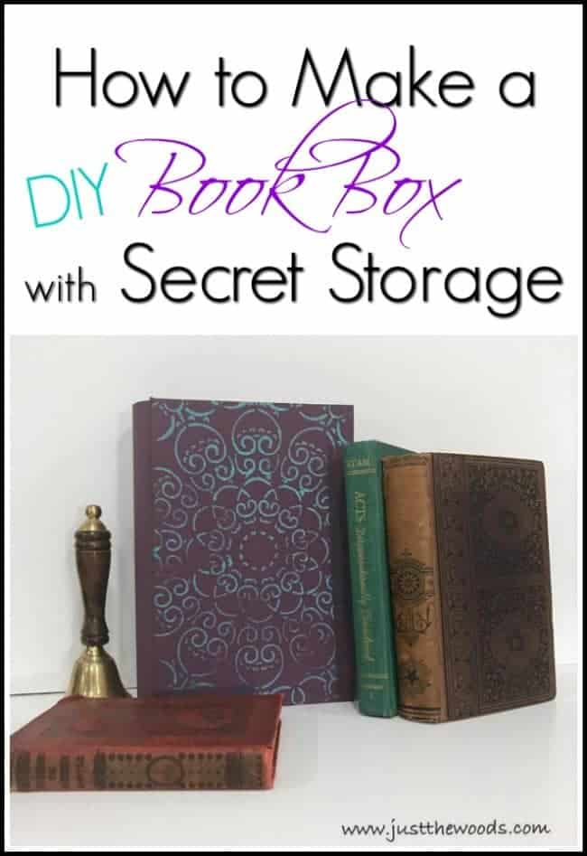 faux book, fake book, painted book, decorative book box, secret storgage book