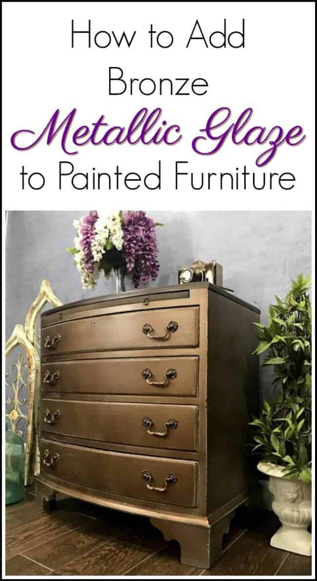 How to Add Bronze Metallic Glaze to Painted Furniture