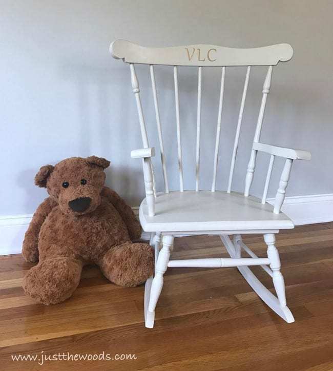 custom stencil cricut projects, painted rocking chair