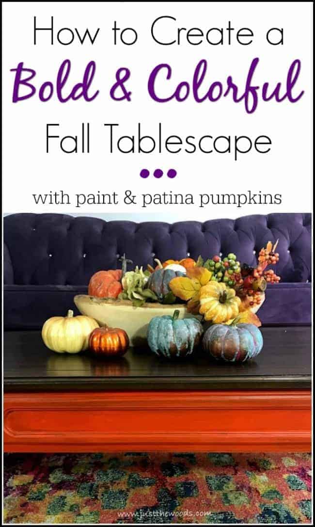 How to Create a Bold & Colorful Fall Tablescape by Just the Woods