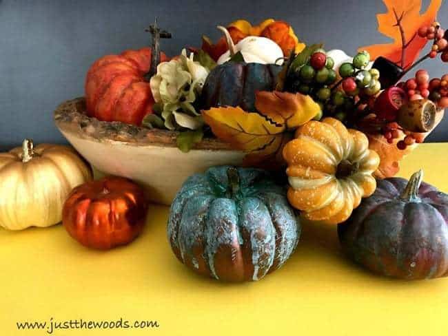 Colorful Fall Tablescape, yellow painted furniture, decor ideas