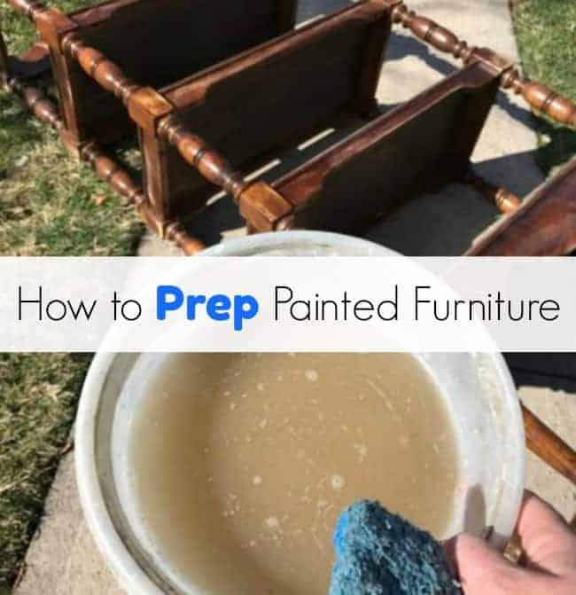 how to paint furniture, prep furniture, clean sand prime