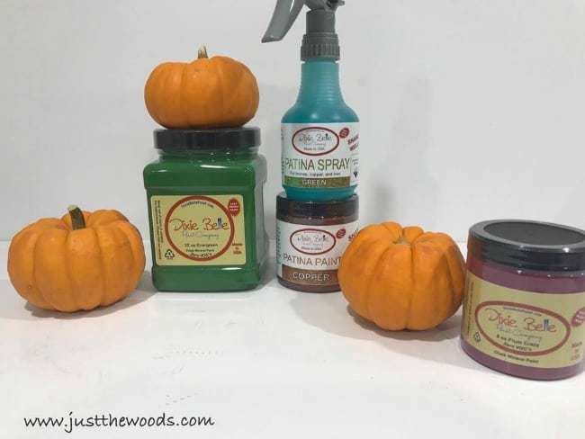 dixie belle, patina paint, patina spray, painting pumpkins, fall decor, fall tablescape, decor ideas