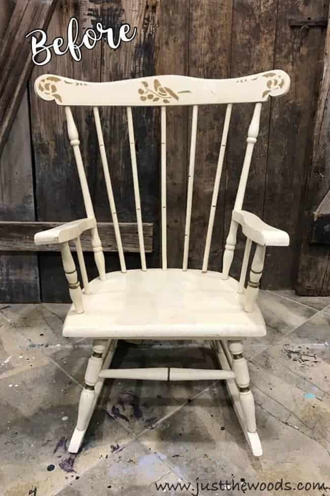 unfinished child's rocking chair