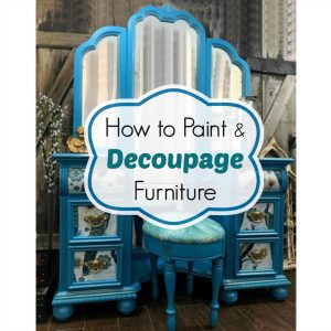 paint decoupage vanity