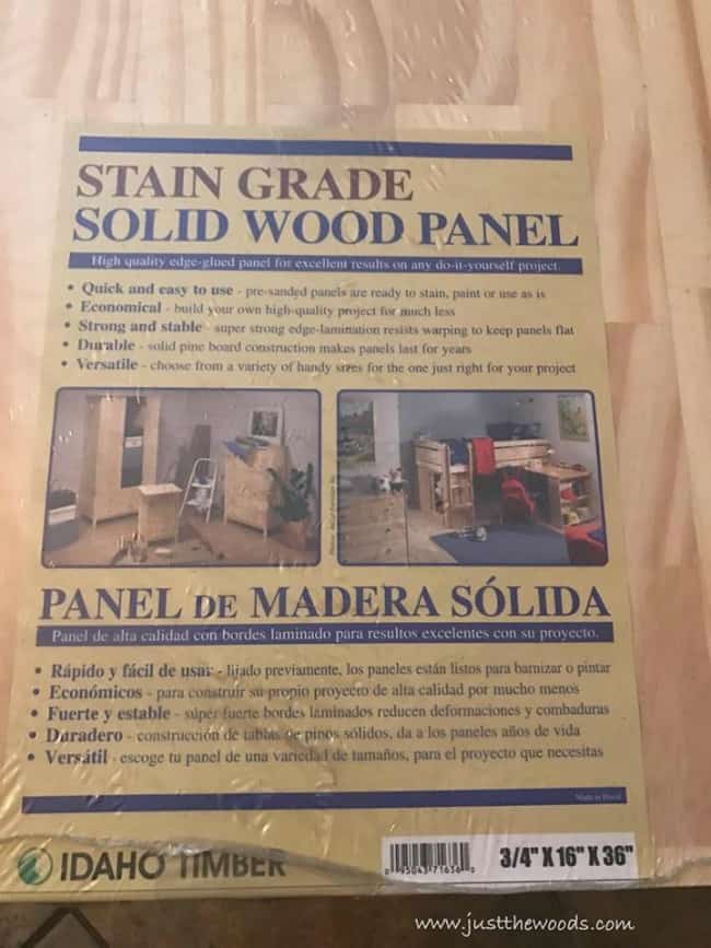 stain grade wood panel