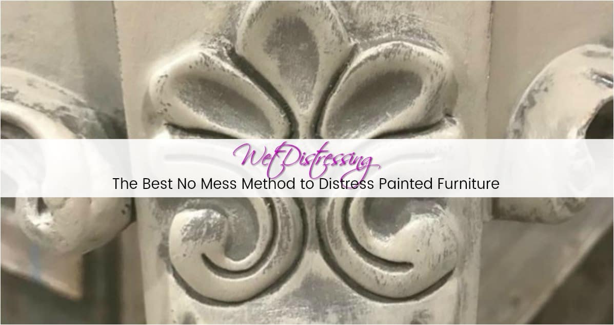 wet distressing, distress painted furniture