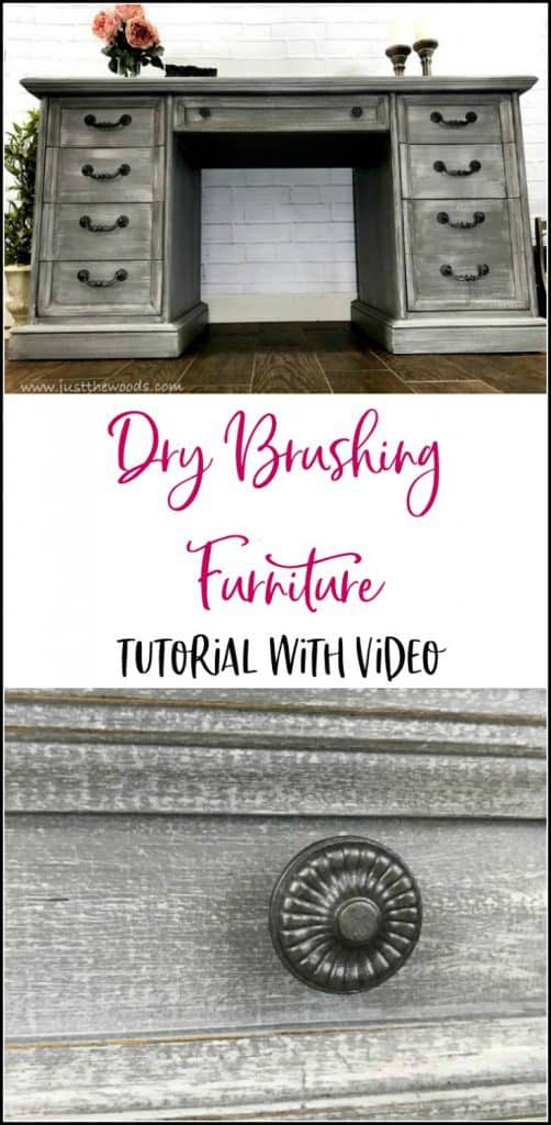 dry brushing furniture, dry brushing tutorial, dry brush technique