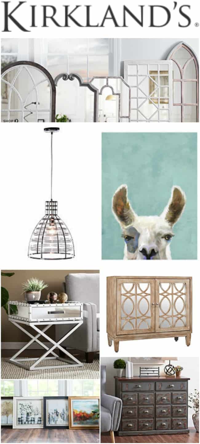 kirklands, home decor, mirrors, lighting, affordable home decor, shop online