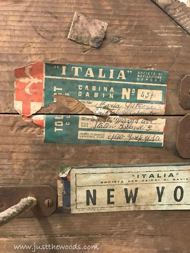 Vintage steamer trunk labels clearance
