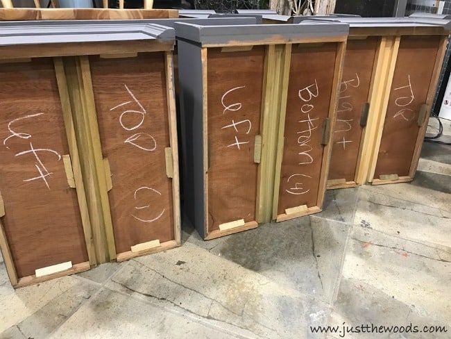 label drawers, mark drawers with chalk, desk drawers, dry brushing