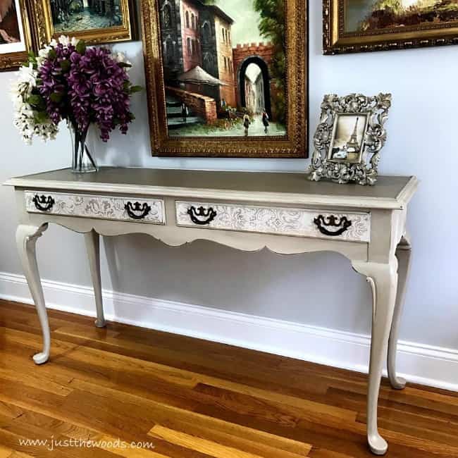 stunning painted table, painted sofa table, how to paint a table, refinish a table