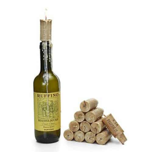 unique gift for wine lover, wine cork candle, wine bottle with cork candle