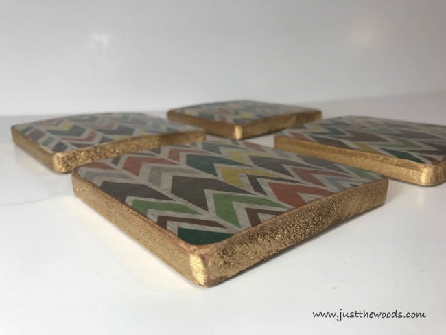 DIY Metallic Dipped Wooden Coasters - Southern Revivals