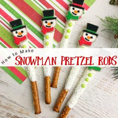 How to Make Adorable Snowman Pretzel Rods
