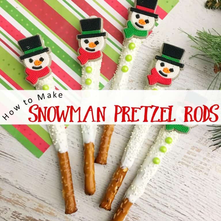 How to Make Snowman Pretzel Rods
