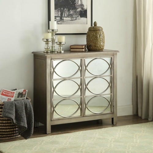 glam mirror chest, hollywood glam cabinet, hollywood glam for less