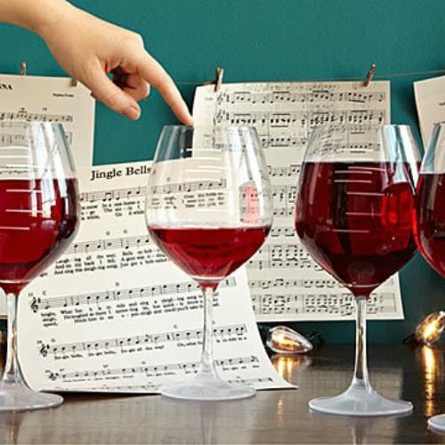 musical wine glasses, unique gift for wine lovers