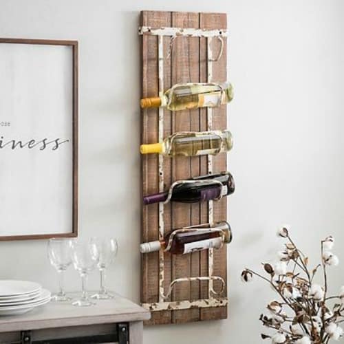 rustic wine rack, wine lovers gift