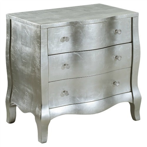 metallic bombay chest, silver bombe chest, bombe chests, bombay chest of drawers, 