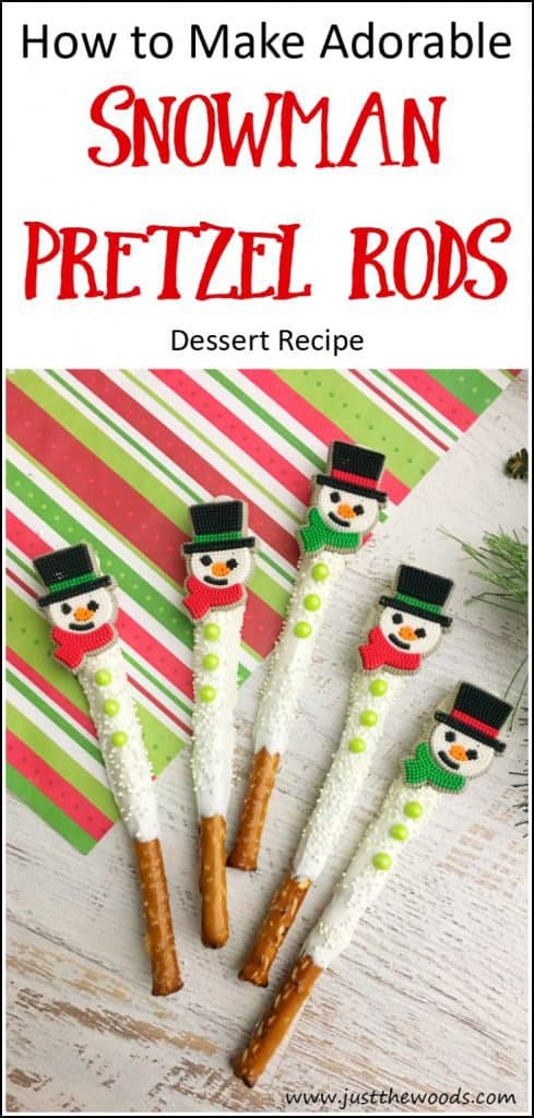 snowman pretzel rods recipe