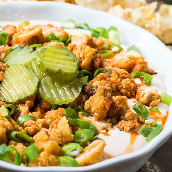 buffalo chicken dip, game day dips, football dip