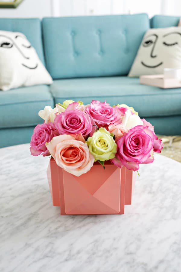 diy vases, pyramid vase, decorative vases, diy vase ideas