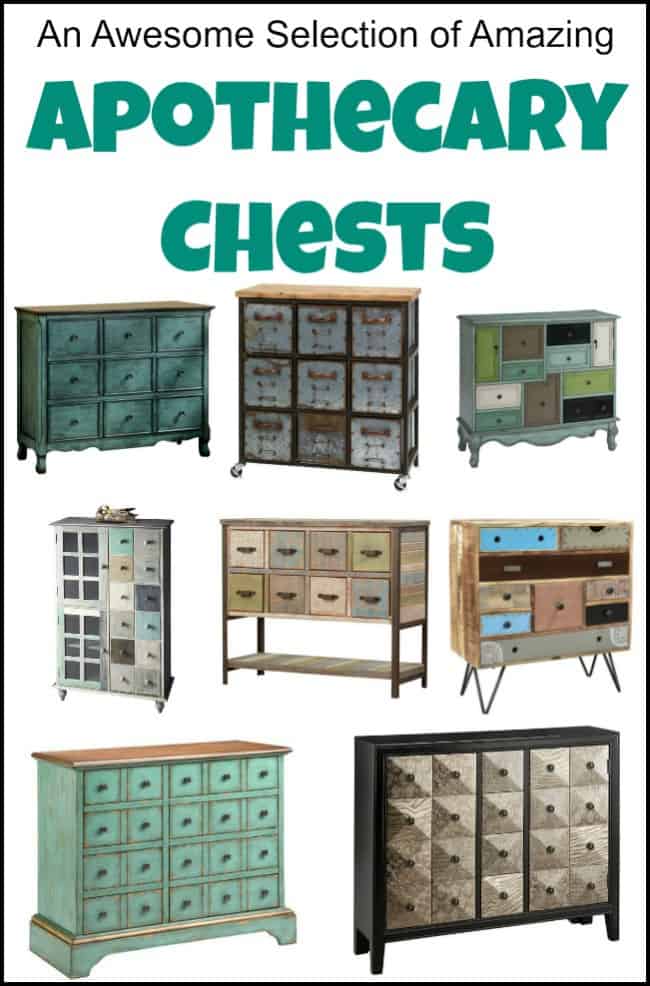 Who loves drawers? I do! You can't go wrong with apothecary chests, apothecary cabinets, and apothecary dressers to fill your storage needs. An abundance of drawers on apothecary style furniture make a great centerpiece in a room. These apothecary cabinets for sale can all be brought to your doorstep. #apothecarydresser #apothecarydrawers #apothecarycabinetforsale #metalapothecarycabinet #apothecarychest #apothecaryfurniture