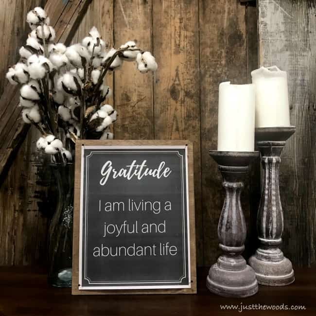 gratitude affirmation, positive affirmation prints, diy picture frame ideas