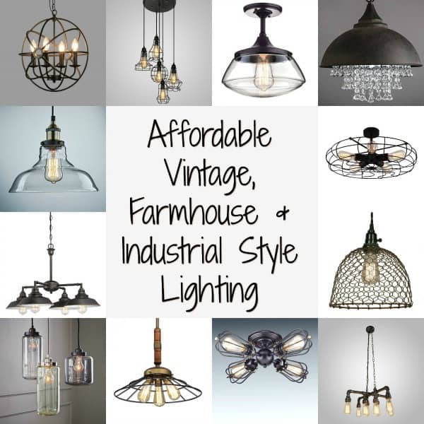 farmhouse lighting, vintage style lighting, industrial lighting