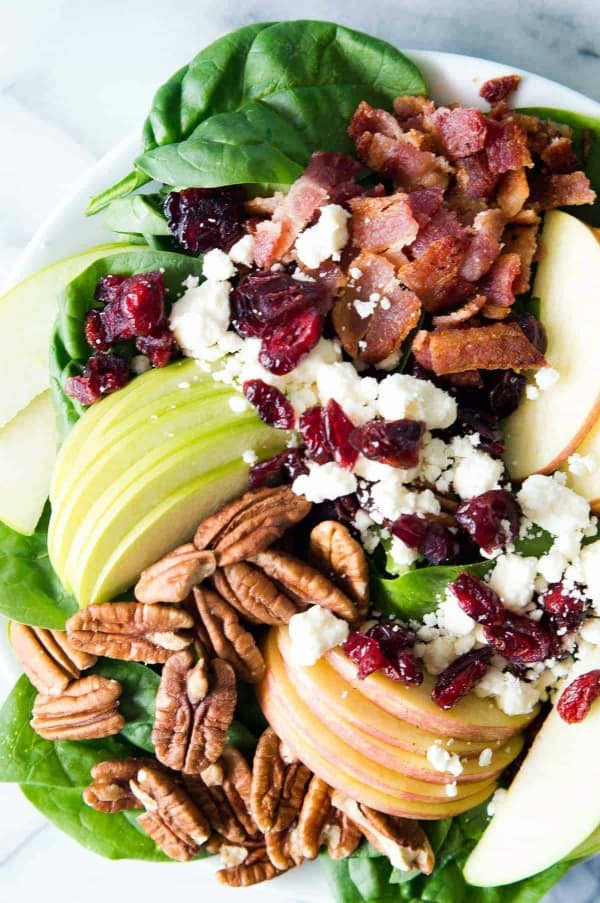 healthy salad, easy salad, autumn salad, apple walnut salad recipe