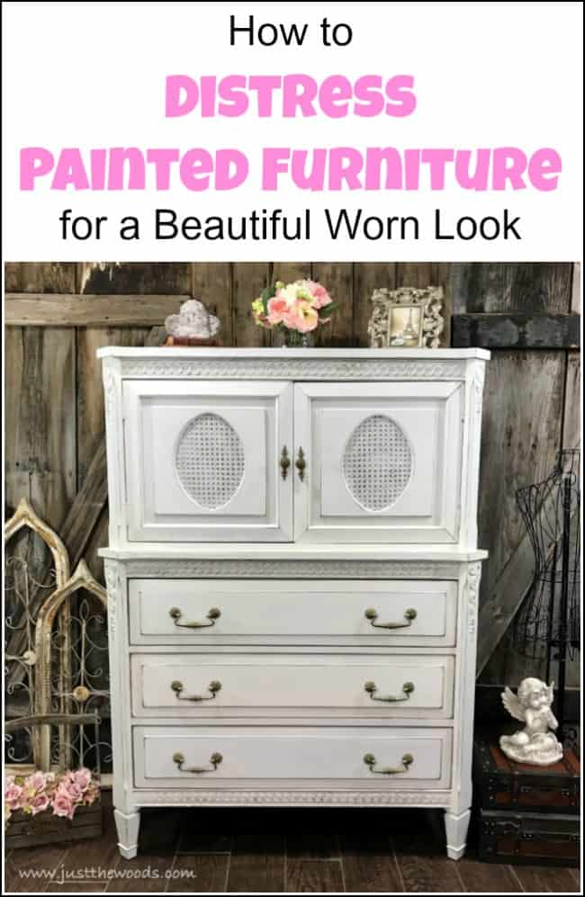 Easy DIY White Distressed Chalk Paint Furniture (Pretty Shabby