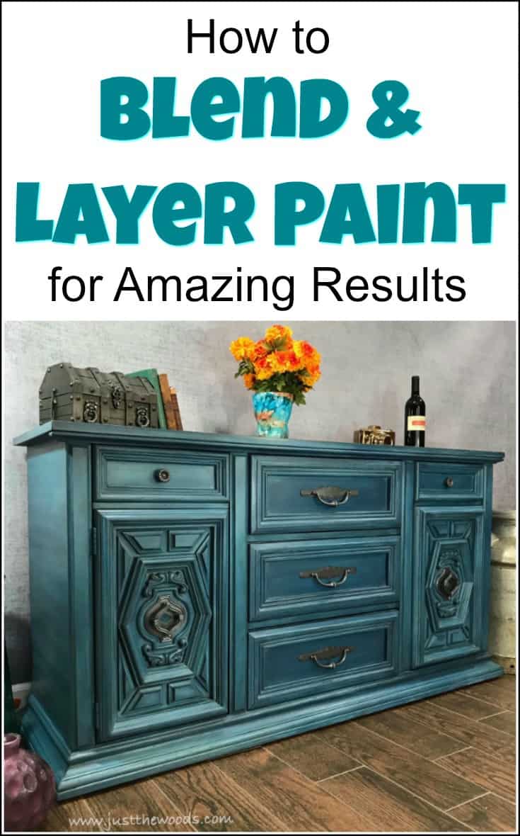 How to Blend & Layer Paint for Amazing Results on your painted furniture projects. Learn the furniture painting technique of blending and layering multiple colors while painting furniture to achieve a gorgeous finish. Layered painting techniques are truly one of a kind. | furniture painting techniques | layered painting technique | how to layer paint on furniture | layer paint | how to blend chalk paint |