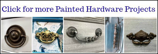 painting hardware, how to paint hardware, how to paint furniture hardware