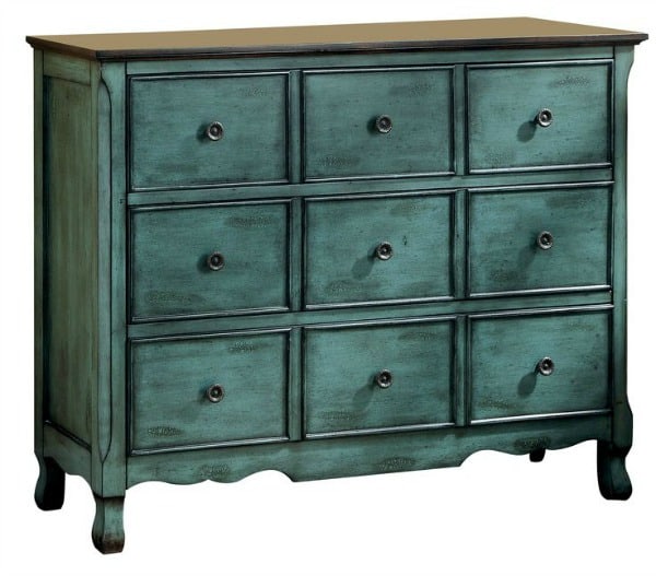 teal apothecary chest, apothecary, apothecary dresser